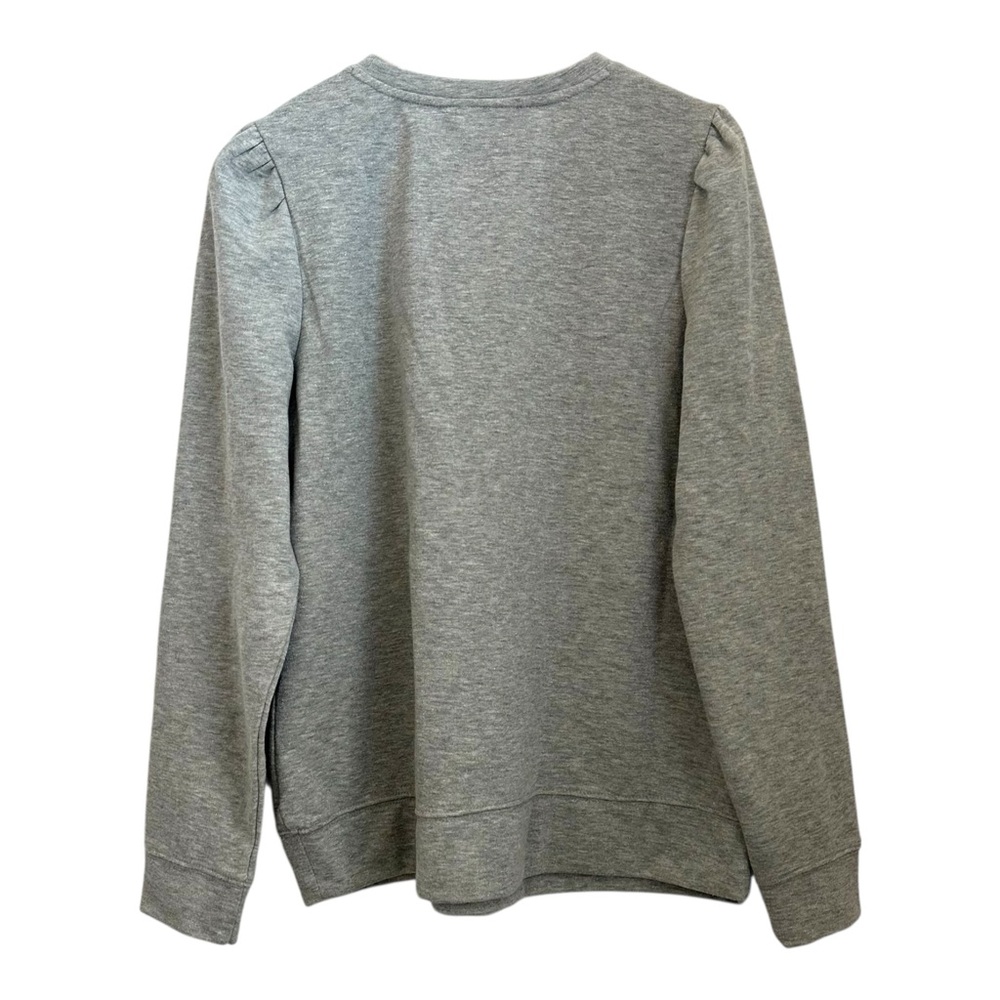Crown & ivy Women’s Gray Cotton Crewneck Long Sleeve Sweater Size L - Picture 2 of 10